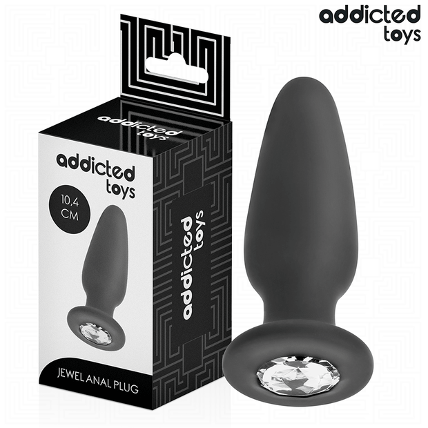 ADDICTED TOYS - ANAL PLUG WITH JEWEL SILICONE SIZE M 10.4 CM