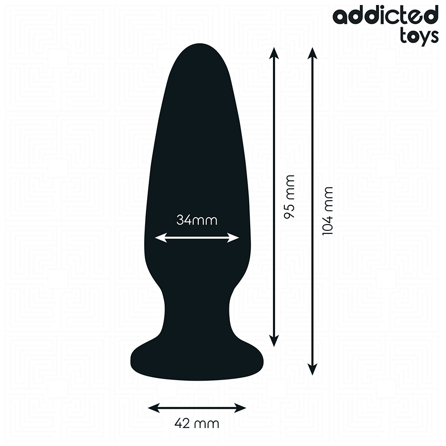 ADDICTED TOYS - Silikoninen jalokivikoristeinen anustappi M 10,4 cm
