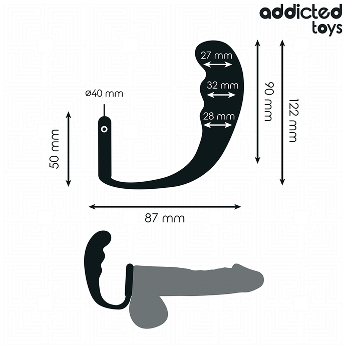 ADDICTED TOYS - ANAL PLUG WITH RING SILICONE MODEL 4