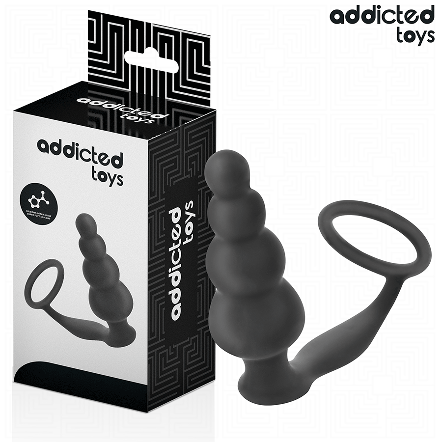 ADDICTED TOYS - Silikoninen anaalitappi renkaalla, malli 5