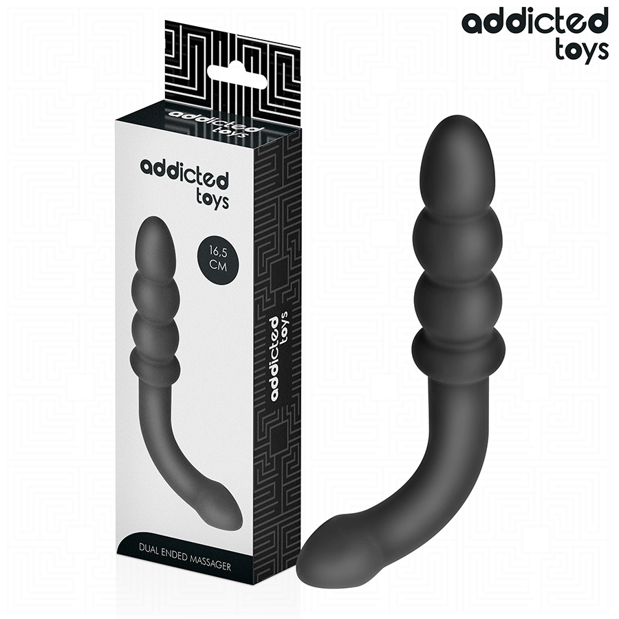 ADDICTED TOYS - DOUBLE ANAL MASSAGER SILICONE 16.5 CM