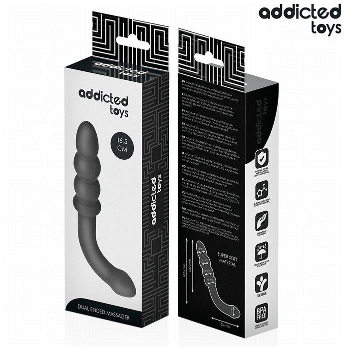 ADDICTED TOYS - DOUBLE ANAL MASSAGER SILICONE 16.5 CM