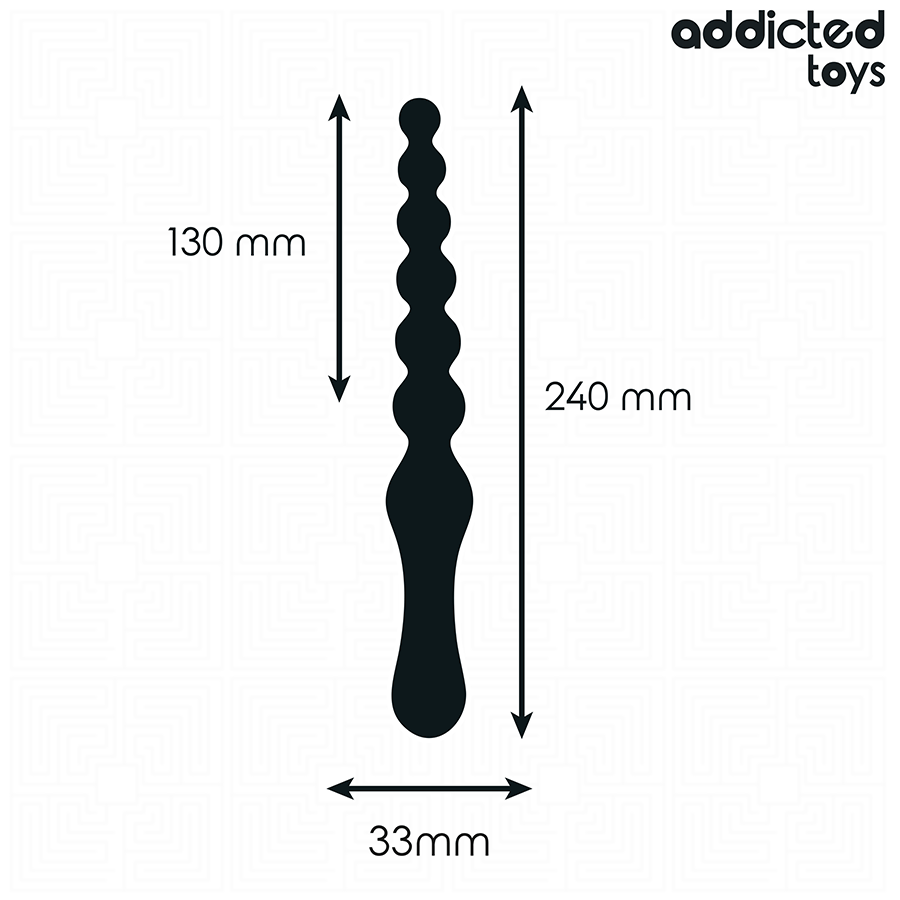 ADDICTED TOYS - Kaksoisanaalimassageri silikonista 24 cm