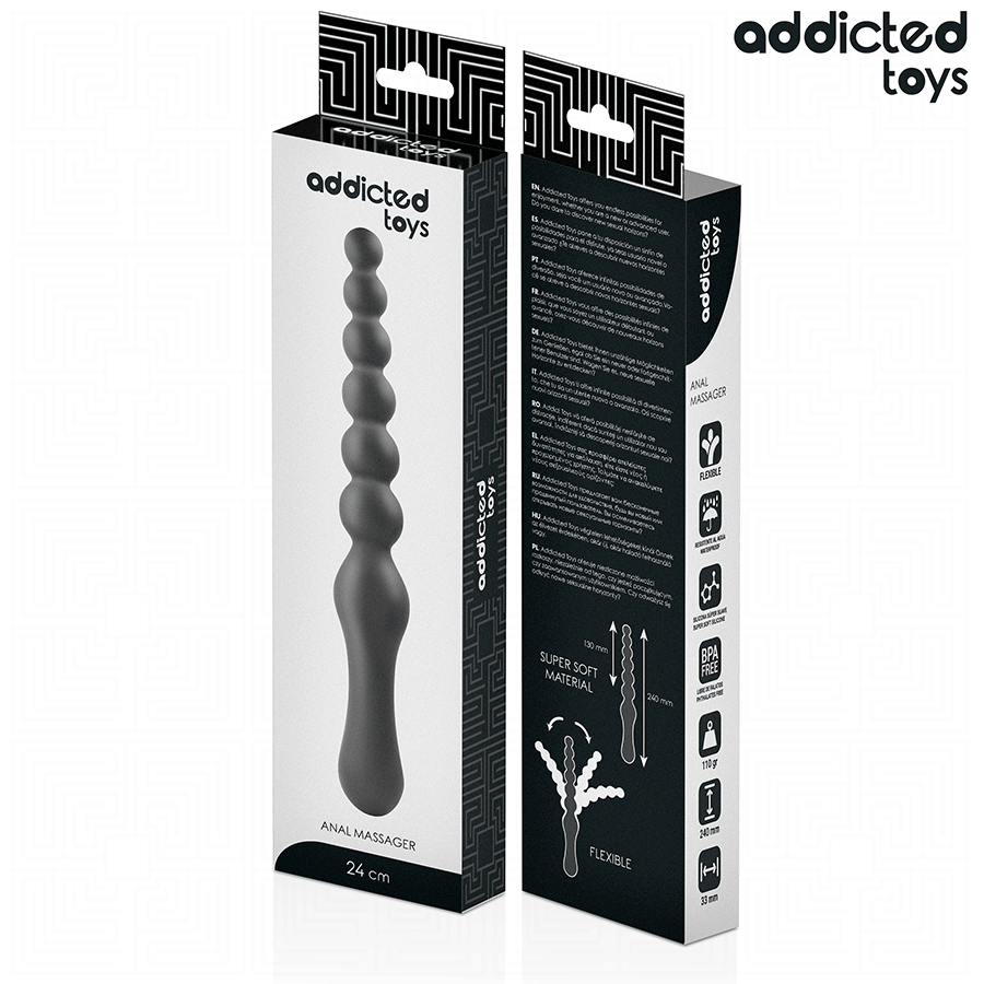 ADDICTED TOYS - Kaksoisanaalimassageri silikonista 24 cm