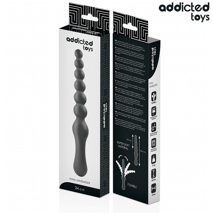 ADDICTED TOYS - Kaksoisanaalimassageri silikonista 24 cm