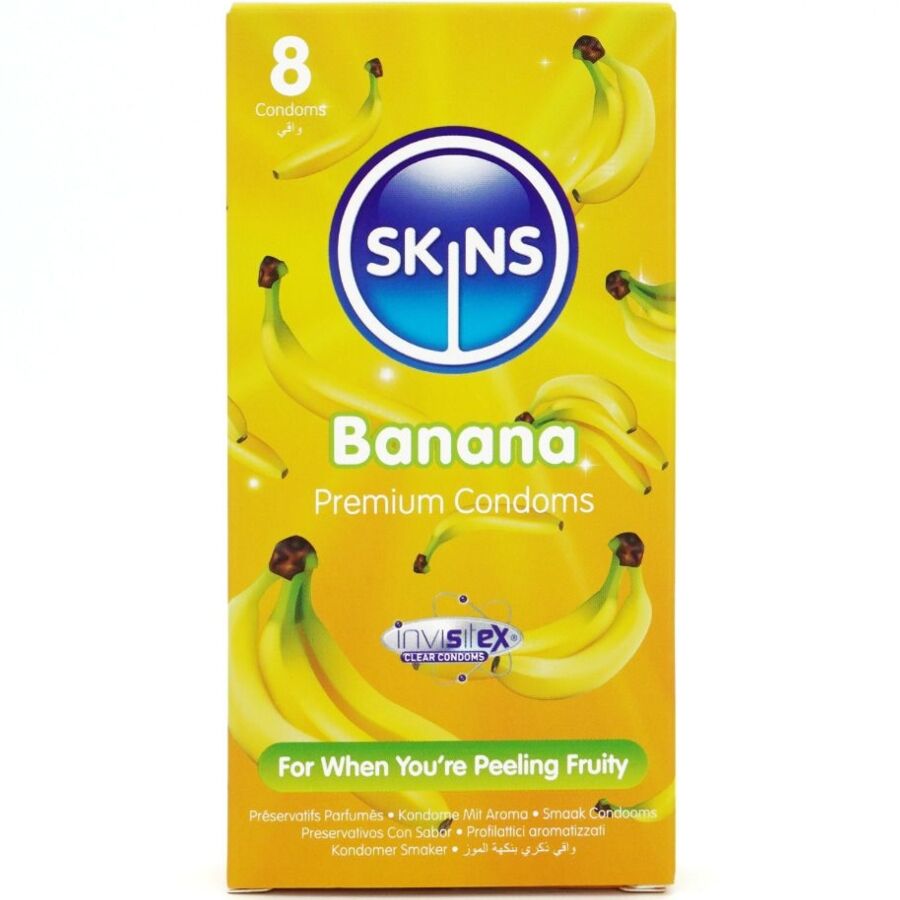 SKINS - Banana Premium 8 kpl kondomeja
