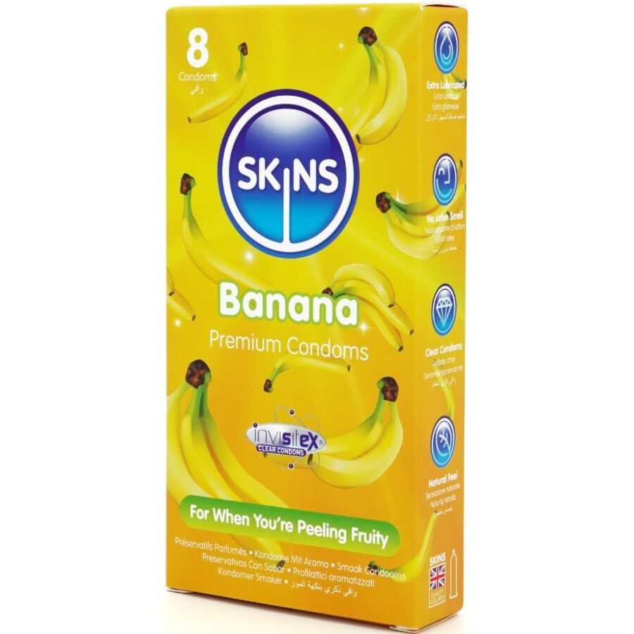 SKINS - Banana Premium 8 kpl kondomeja