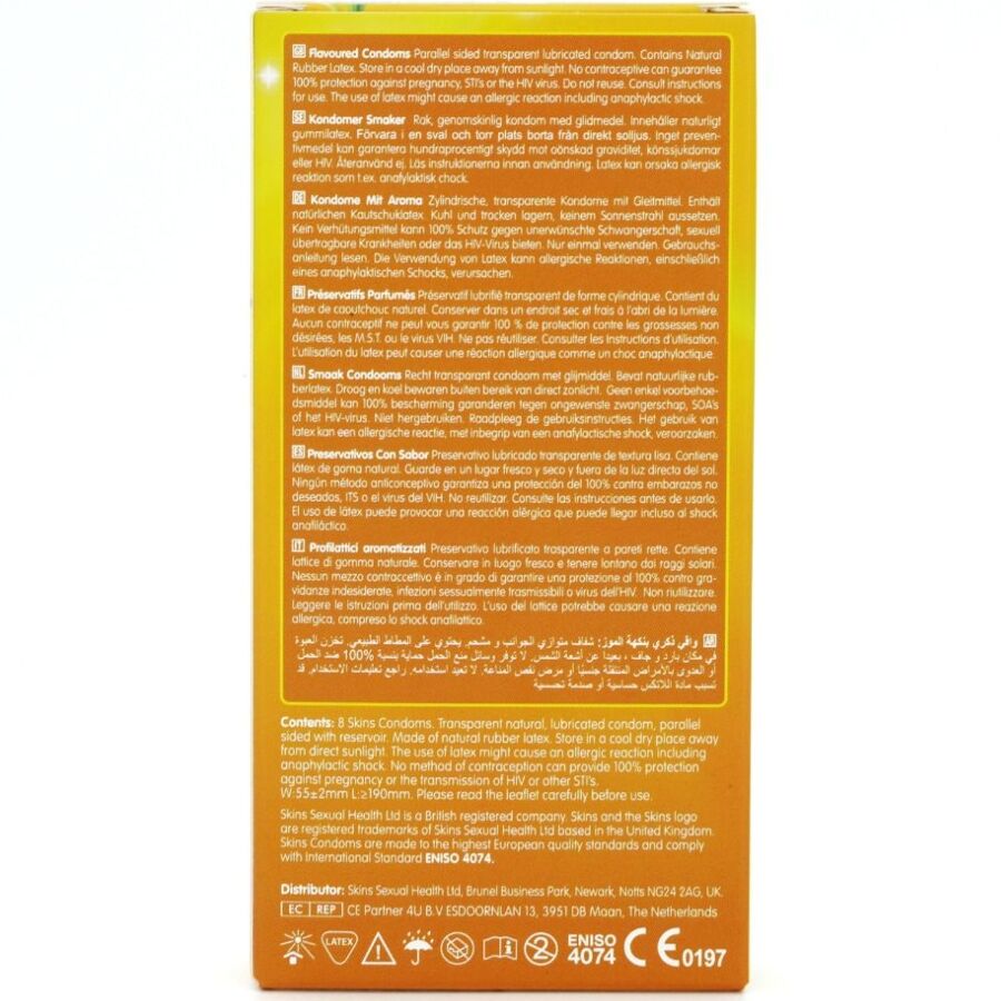 SKINS - Banana Premium 8 kpl kondomeja