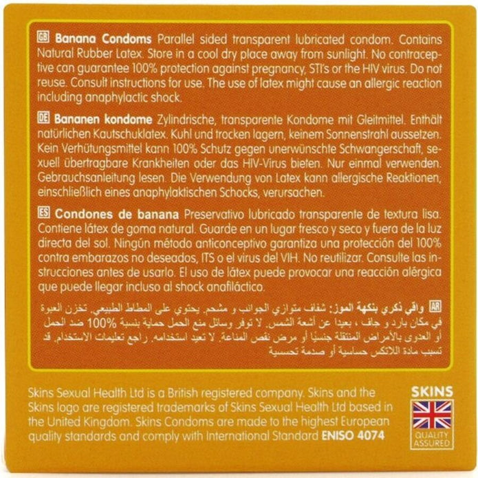 SKINS - BANANA PREMIUM kondomit 4 kpl