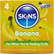 SKINS - BANANA PREMIUM kondomit 4 kpl