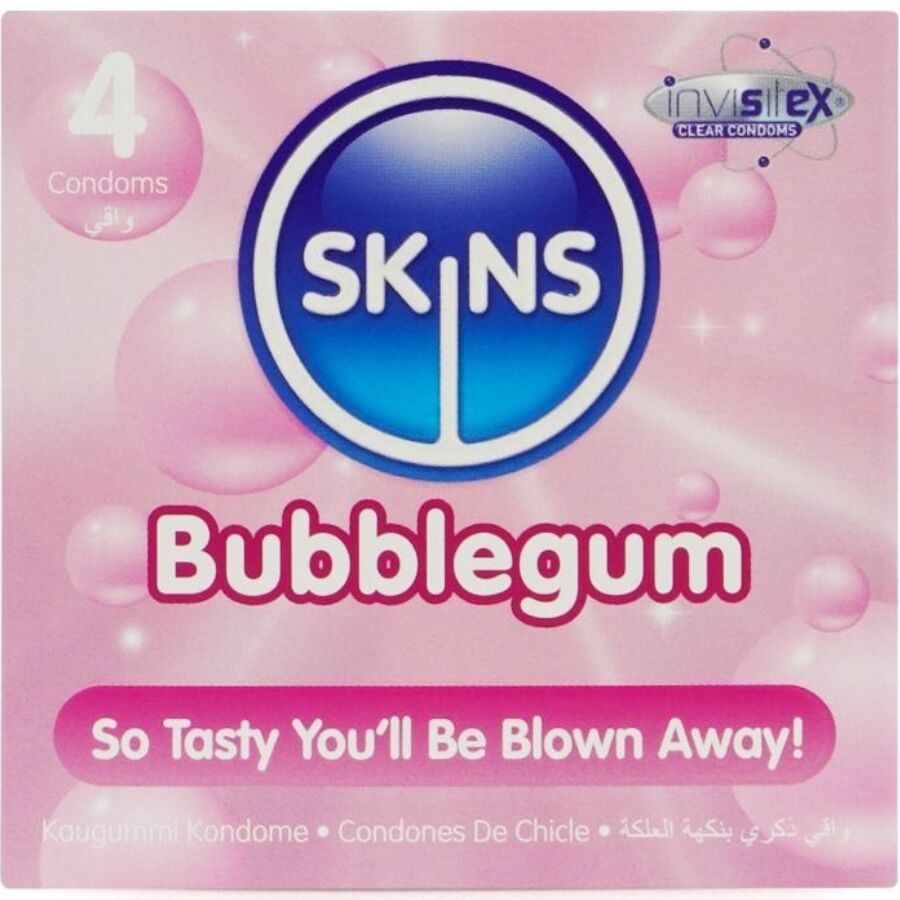 SKINS - BUBBLEGUM PREMIUM CONDOMS PACK 4
