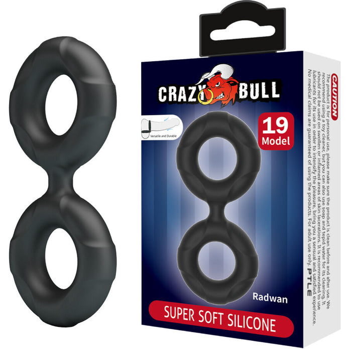 CRAZY BULL - Double silikoninen penisrengas malli 19