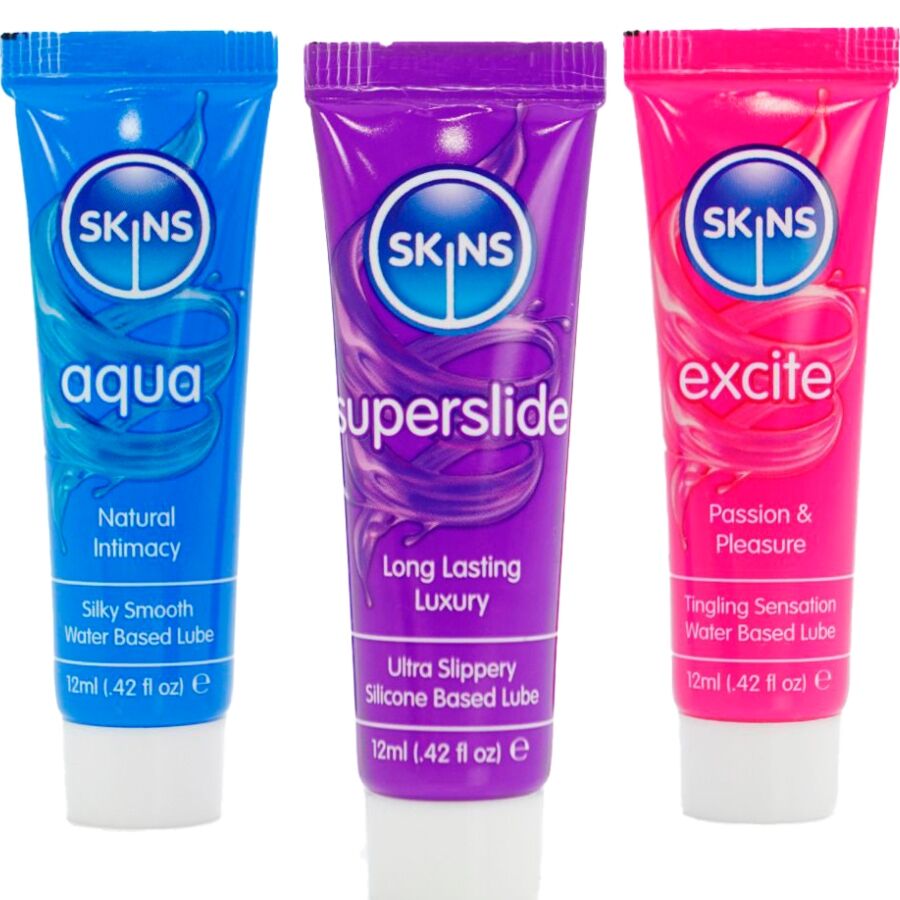 SKINS - Liukuvoidesetti 3 x 12 ml (Aqua, Superslide & Excite)