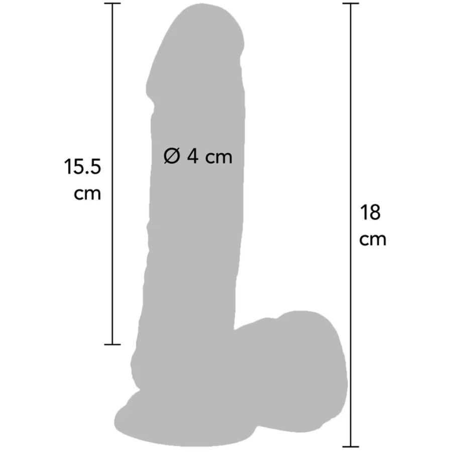 GET REAL -  18 cm  realistinen dildo kiveksillä ja värinällä