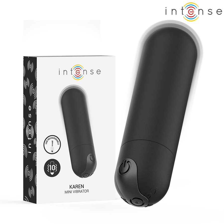 INTENSE - KAREN MINI UPPLADDNINGSBAR VIBRERANDE KULA SVART