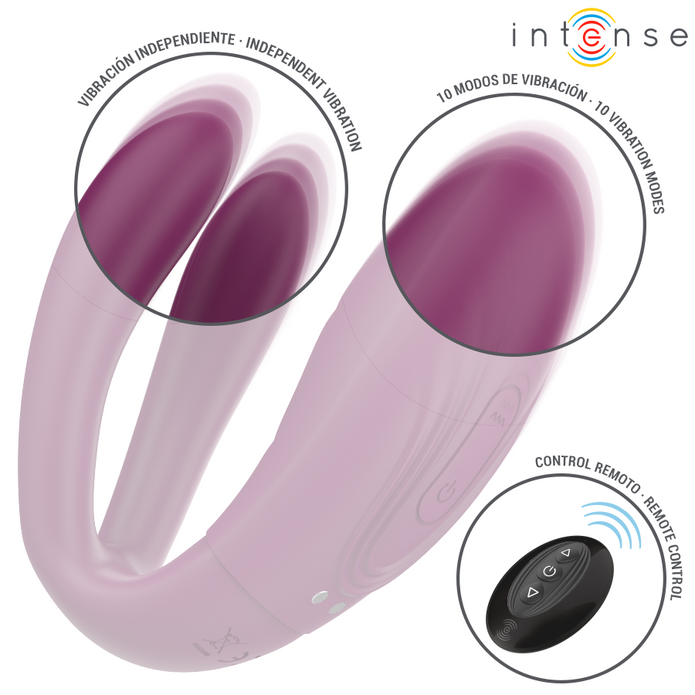 INTENSE - SANDRA naputus- ja värinätoiminnolla varustettu klipsistimulaattori kauko-ohjauksella