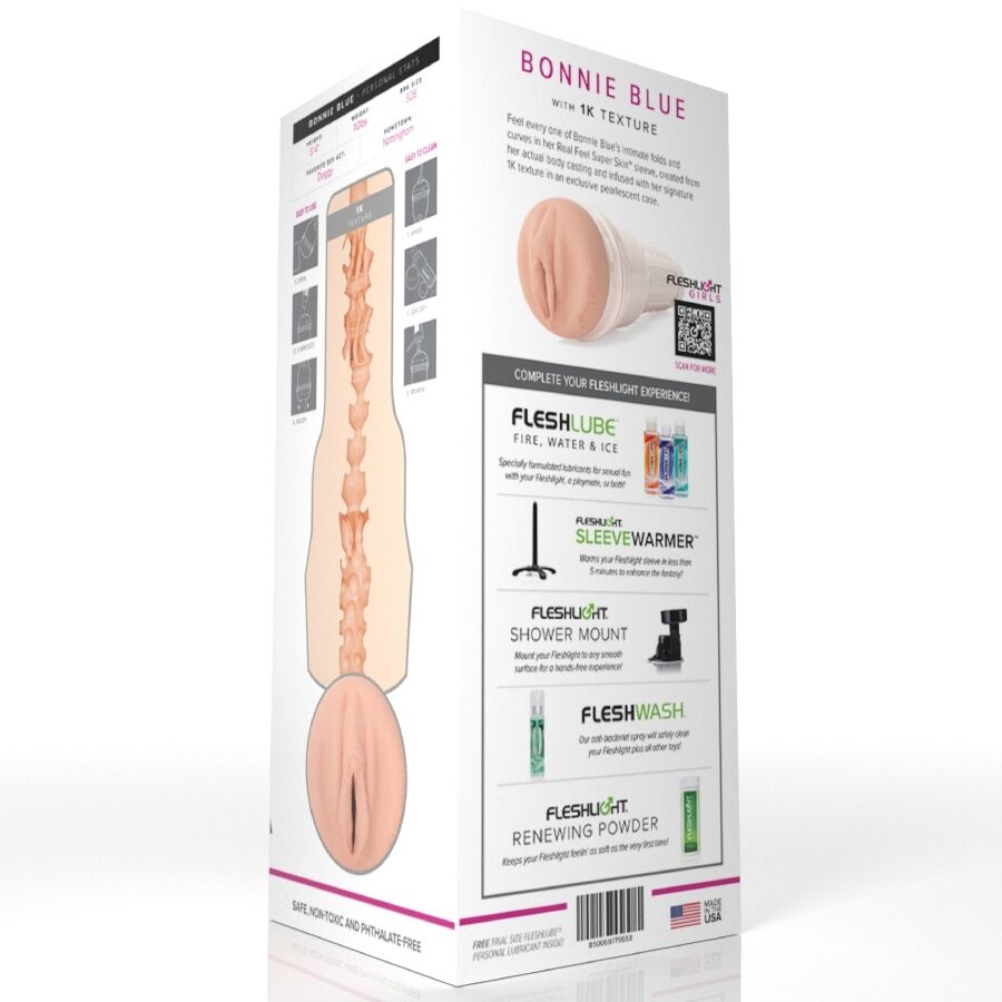 FLESHLIGHT GIRLS - BONNIE BLUE MED 1K TEXTUR VAGINA