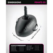 FETISH FANTASY SERIES – BODY DOCK Täytettävä Love Ball Dildolla Musta 41,9 cm