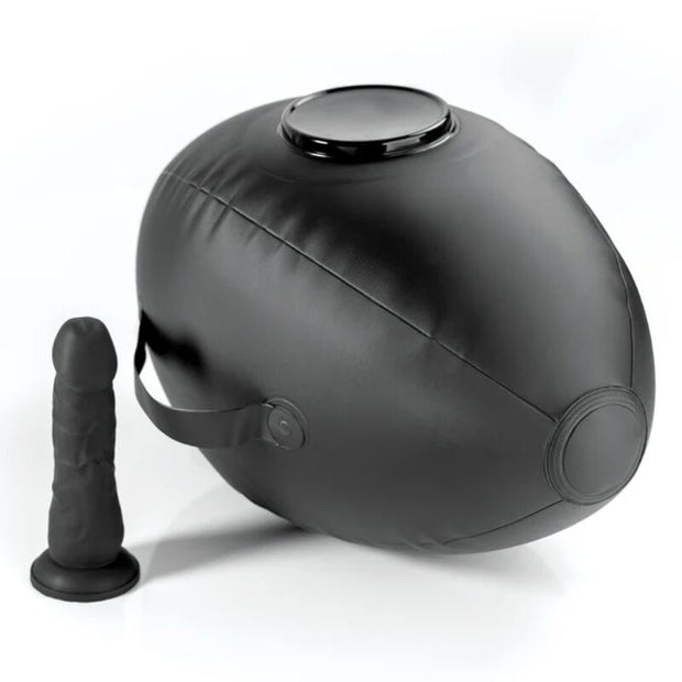 FETISH FANTASY SERIES – BODY DOCK Täytettävä Love Ball Dildolla Musta 41,9 cm