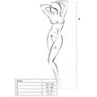 PASSION - KVINNA BS038 VIT BODYSTOCKING EN STORLEK