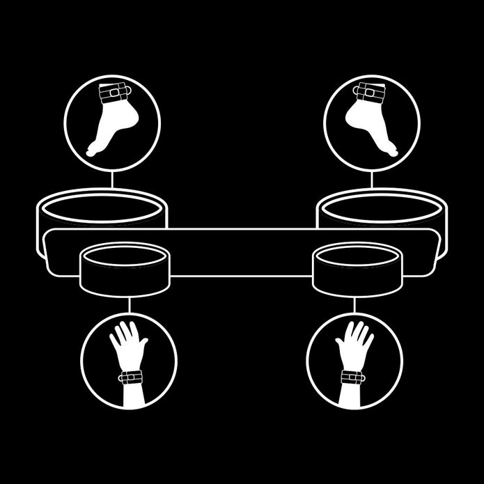 FETISH SUBMISSIVE - BONDAGE SPREADER BAR WITH NOPRENE LINING