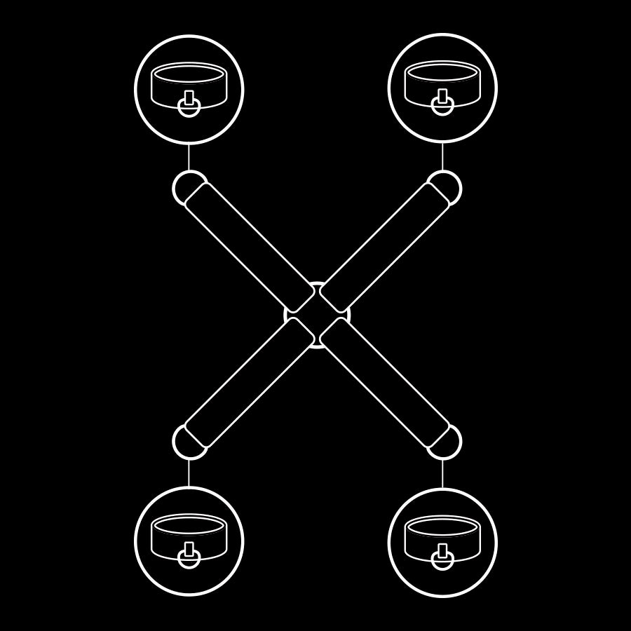 FETISH SUBMISSIVE - Vegaaninahkaiset ranne- ja nilkkakahleet