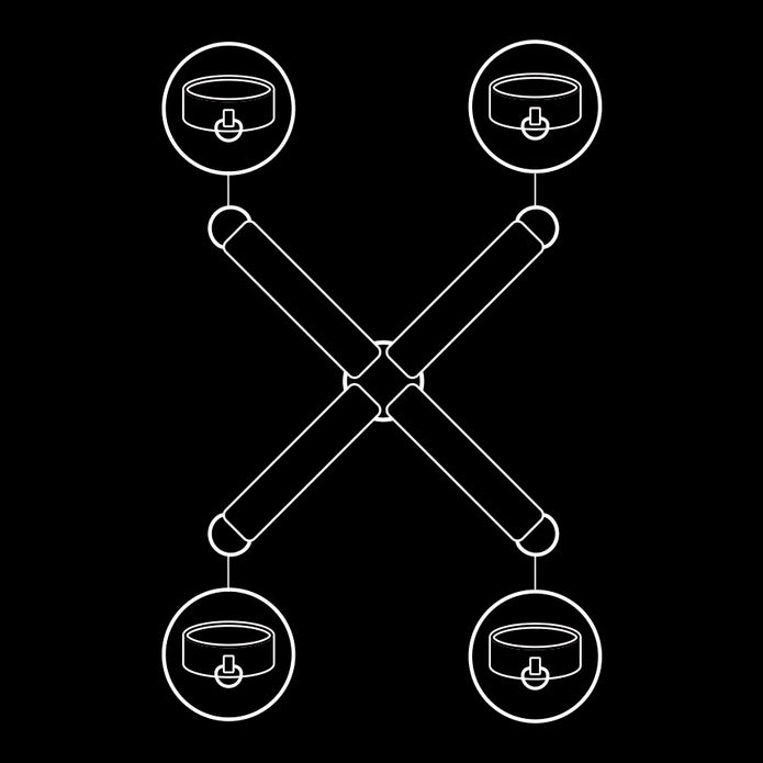 FETISH SUBMISSIVE - Vegaaninahkaiset ranne- ja nilkkakahleet