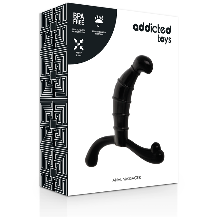 ADDICTED TOYS - Eturauhasen anaalivibraattori, musta