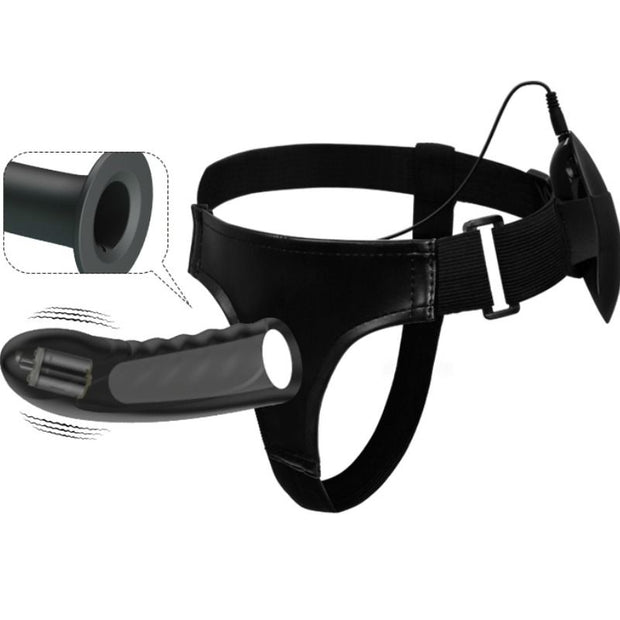 PRETTY LOVE - Marvin vibra-strappihärkä ontolla dildo-osalla