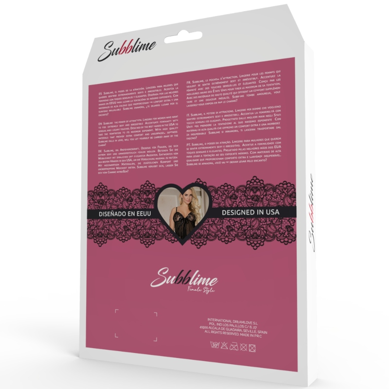 SUBBLIME - Paljasrintainen body S/M