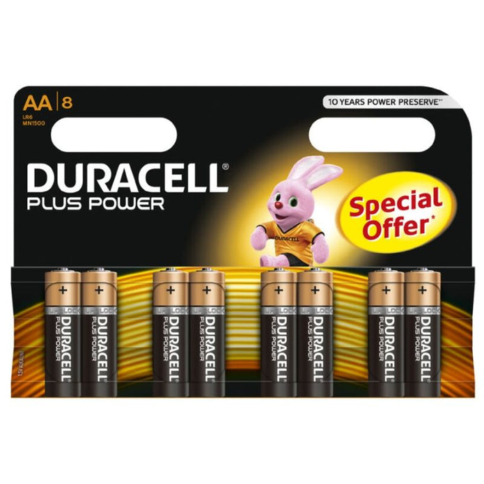DURACELL - PLUS POWER AA LR6 -paristot 8 kpl