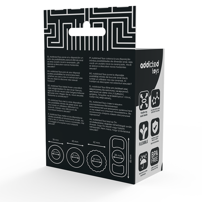 ADDICTED TOYS - Penisrenkaat 4 kappaleen setti