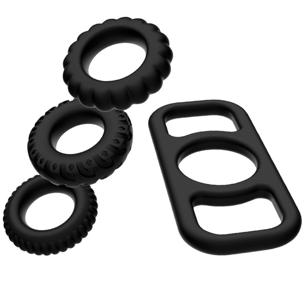 ADDICTED TOYS - COCK RING SET 4 PIECES