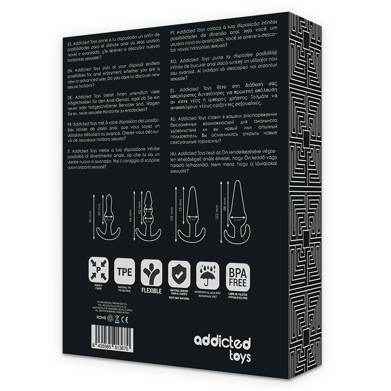 ADDICTED TOYS - 4 osainen anaalitappisetti