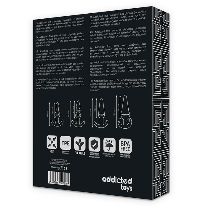 ADDICTED TOYS - 4 osainen anaalitappisetti