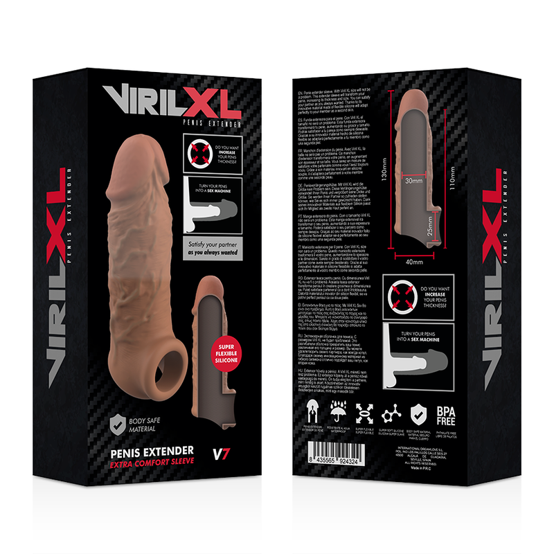 VIRILXL - Liquid Silicone V7 Ruskea Penispidennin