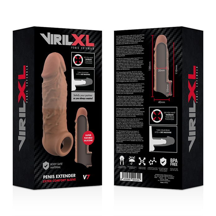 VIRILXL - Liquid Silicone V7 Ruskea Penispidennin